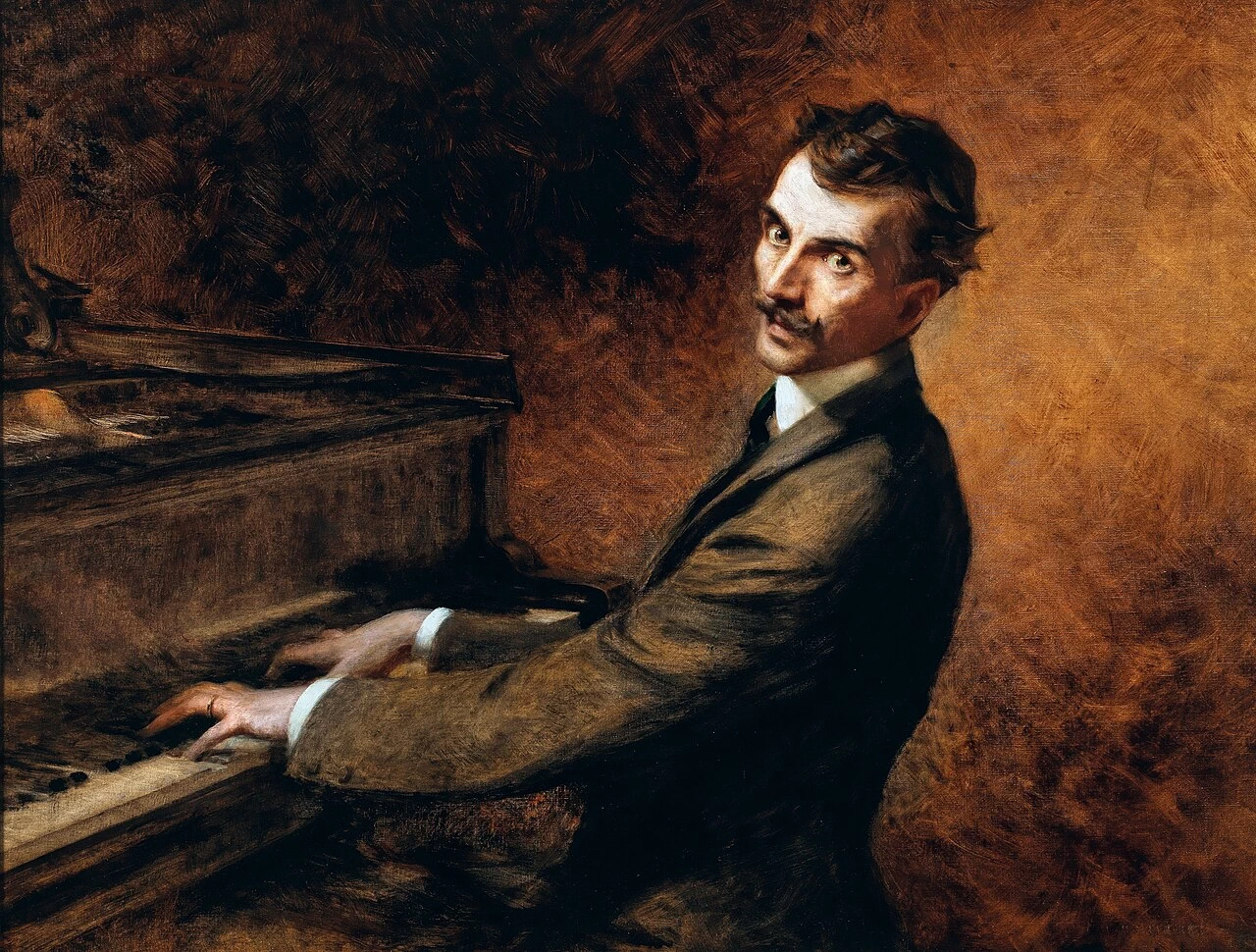 Théobald Chartran-103-Toscanini al pianoforte 1902